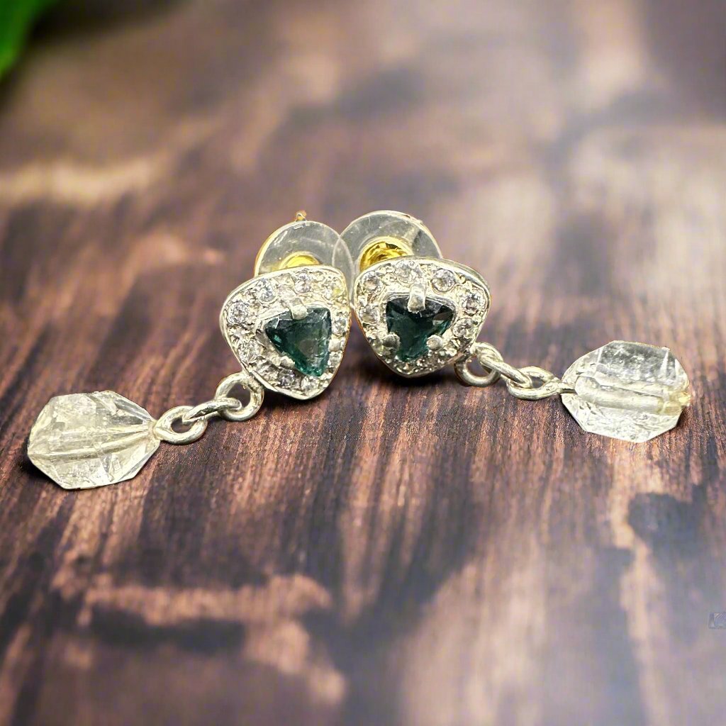 Beautiful silver sterling earrings Quartz