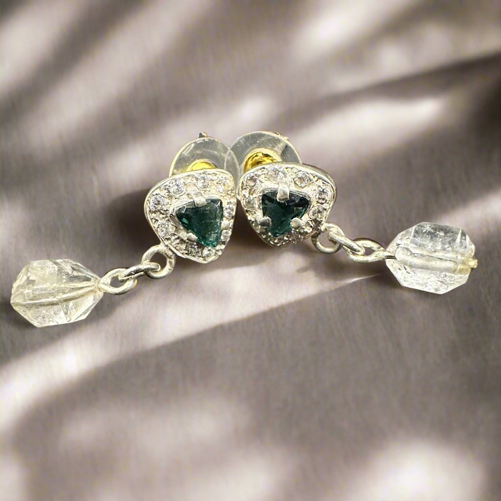 Beautiful silver sterling earrings Quartz