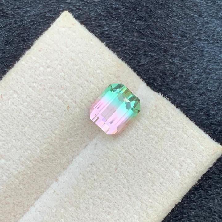 Natural Faceted bicolour tourmaline