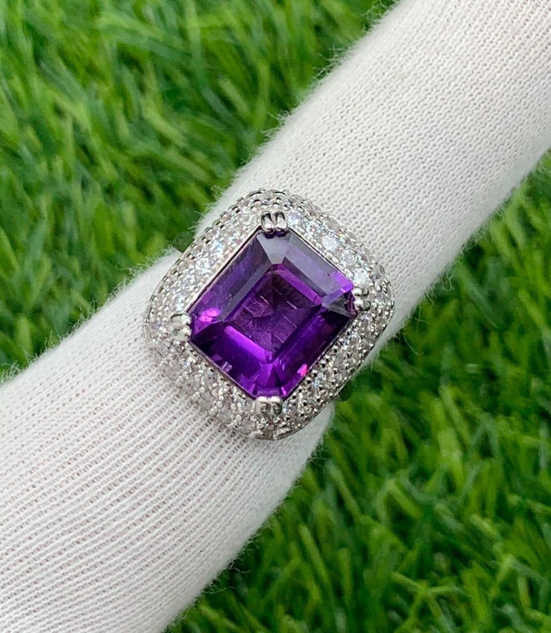Beautiful Amethyst silver Ring