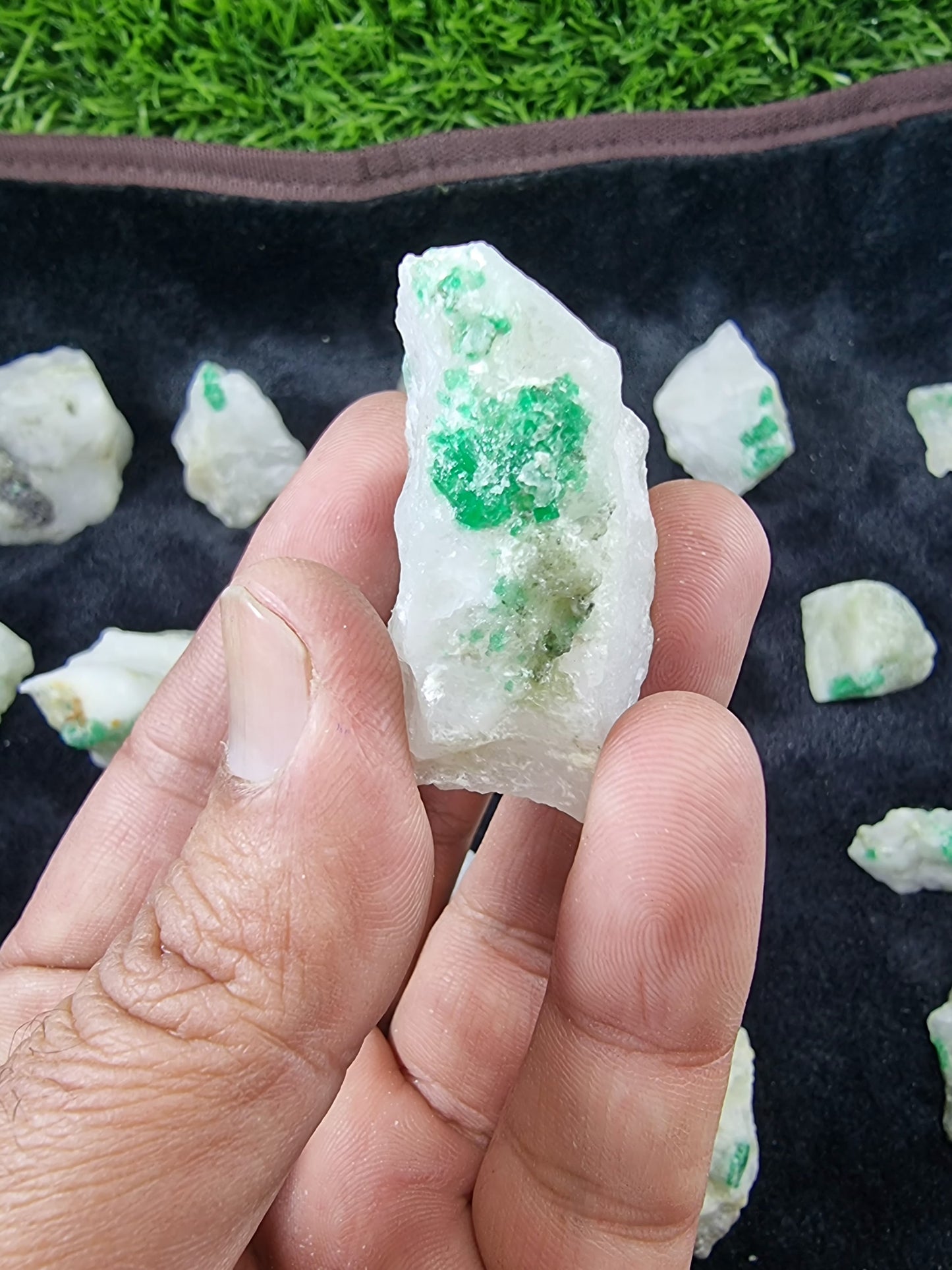 White Matrix Emerald Specimen