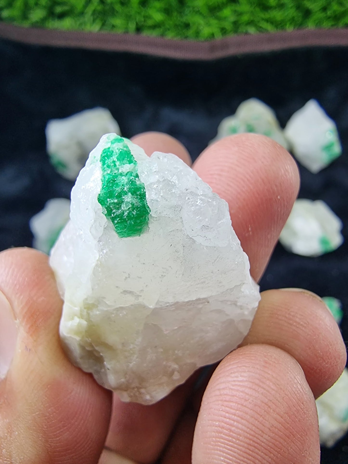 White Matrix Emerald Specimen