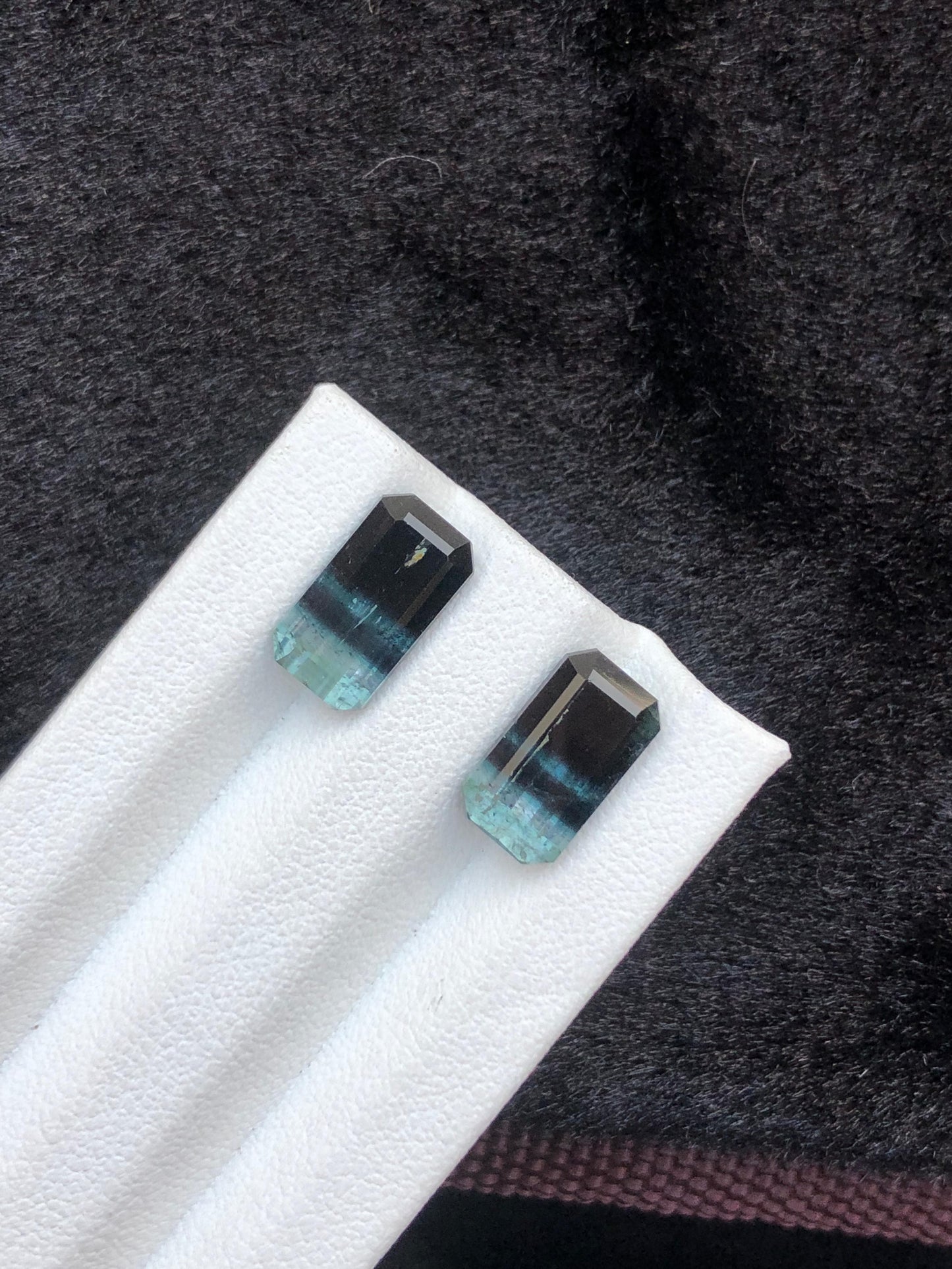 Beautiful bicolor tourmaline pair available for sale