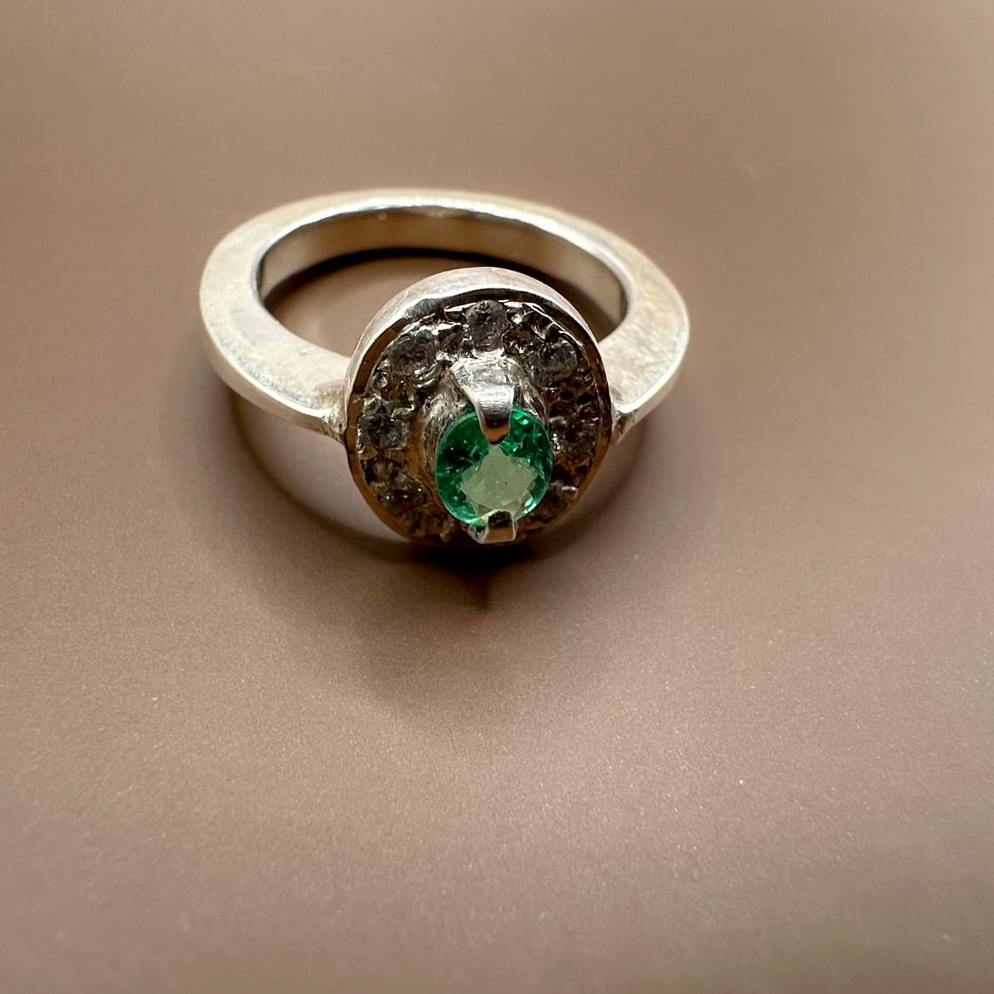 Emerald Ring Silver sterling Handmade Panjshir