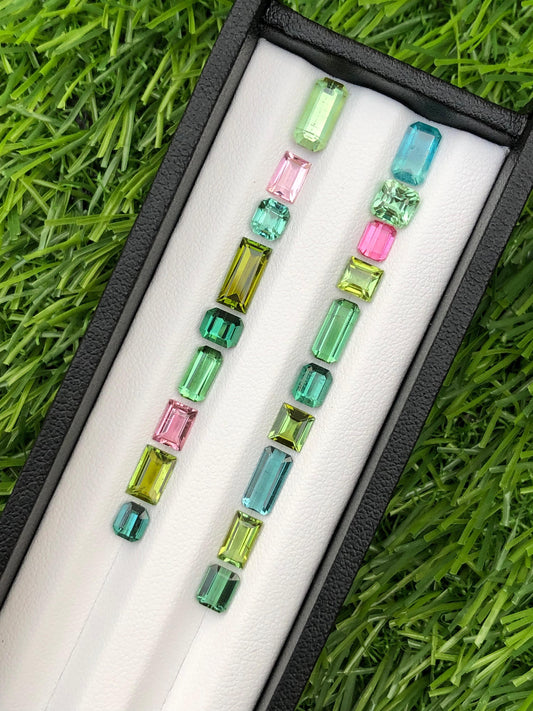 Beautiful faceted Natural Tourmaline lot Available for sale.