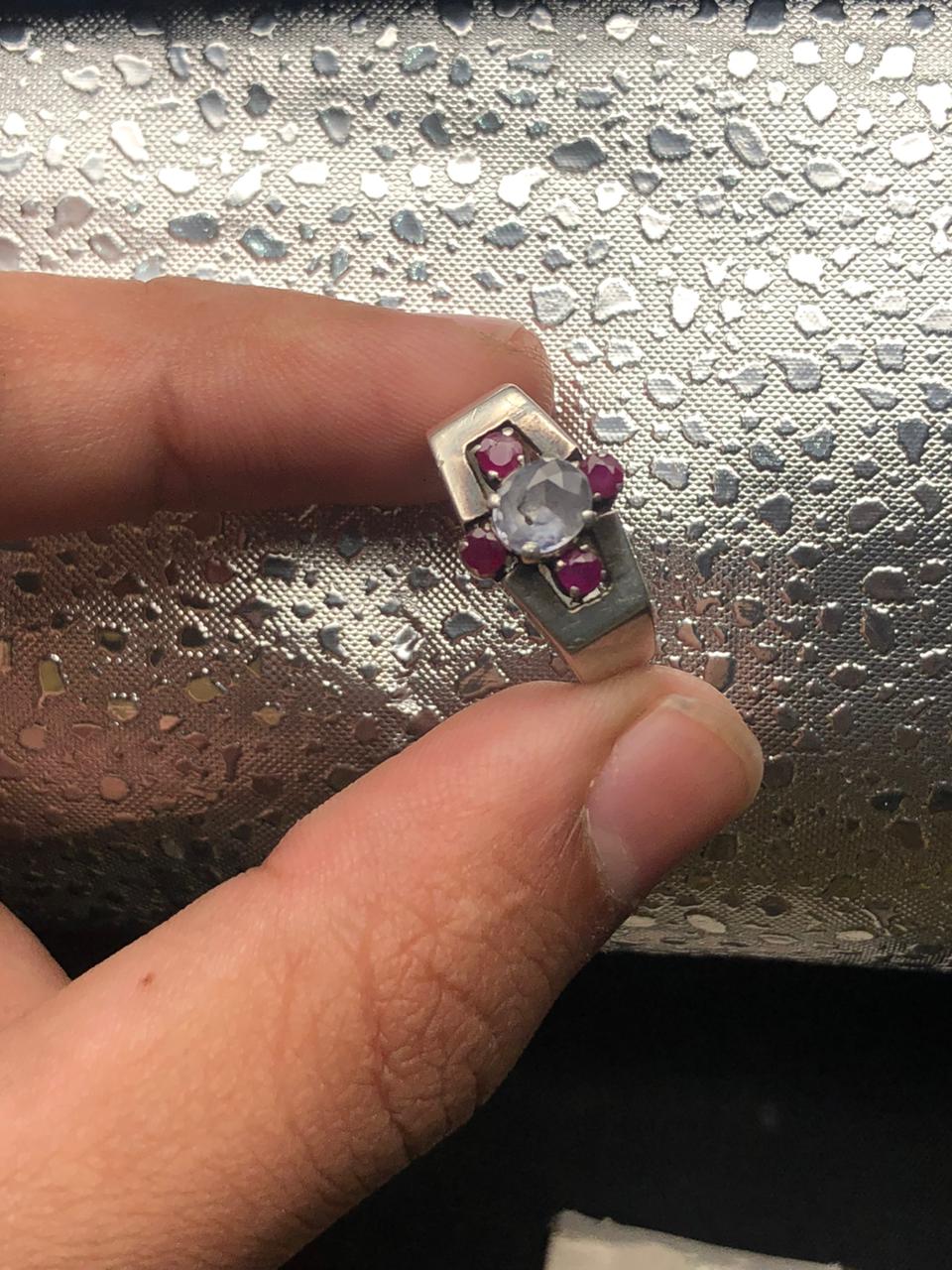 Natural aquamarine and Afghanistan. Ruby&nbsp;
