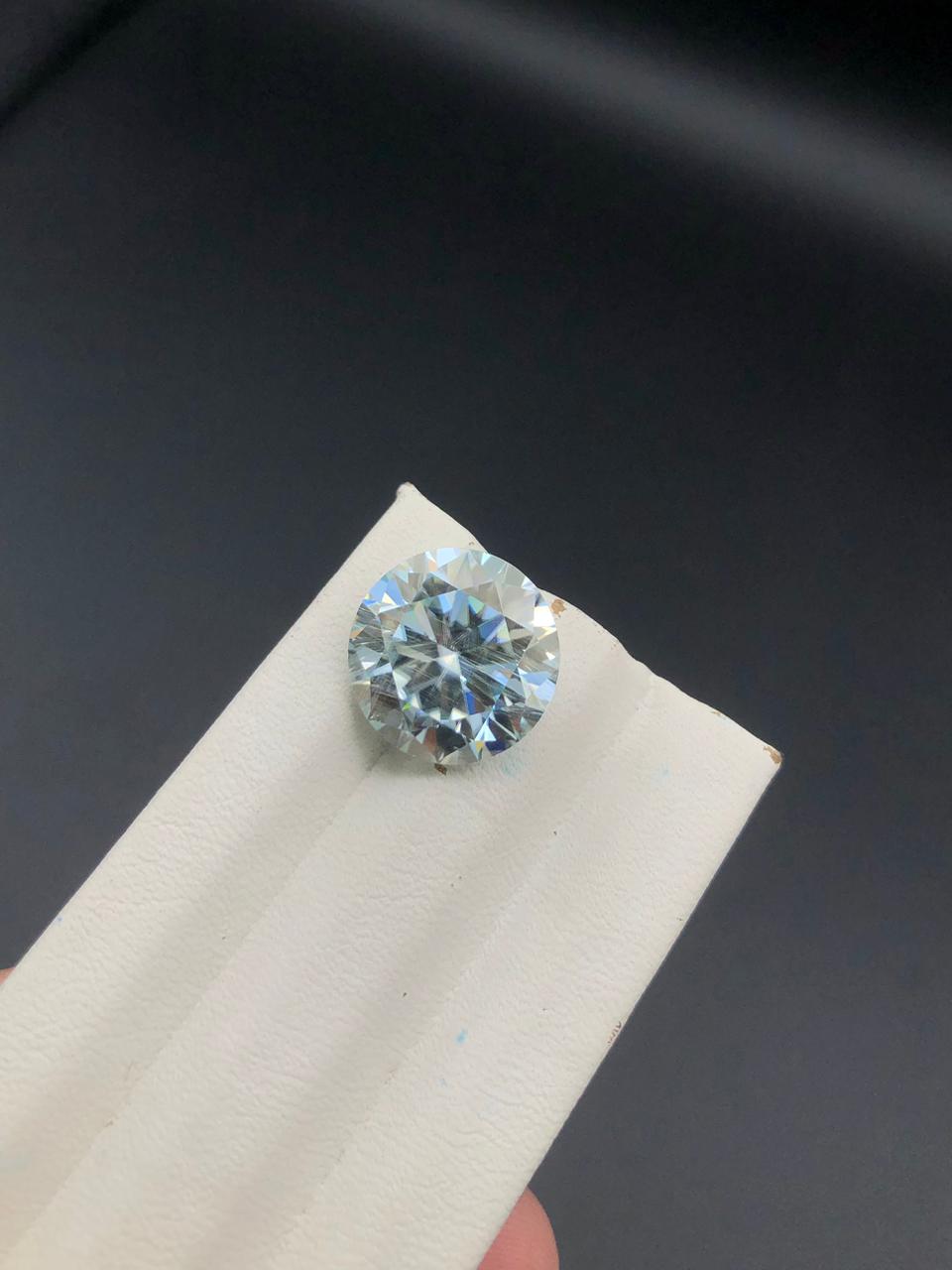 Beautiful Moissanite – 9.65 ct of Light Blue Brilliance