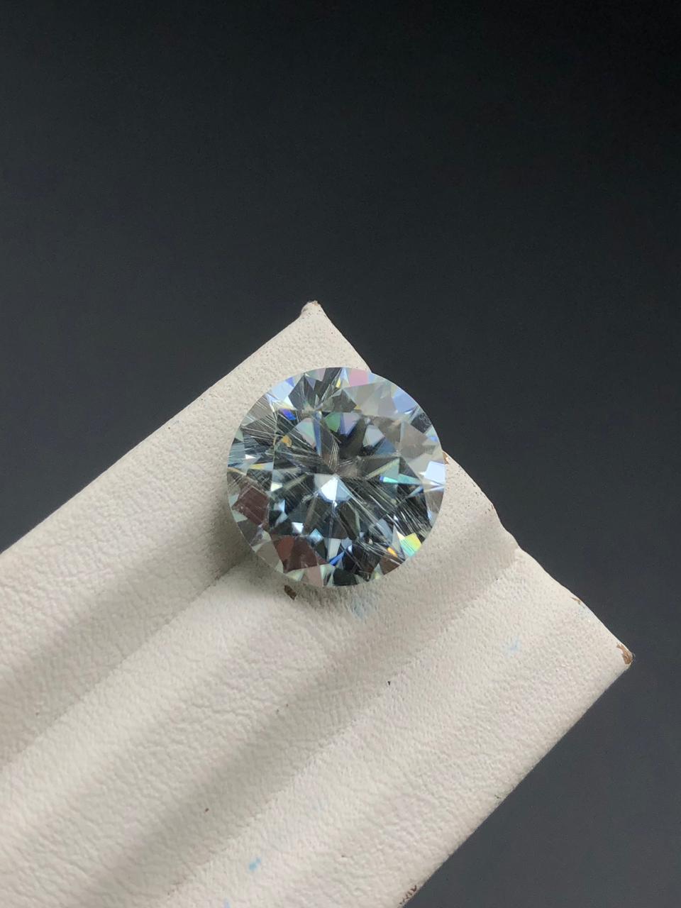 Beautiful Moissanite – 9.65 ct of Light Blue Brilliance