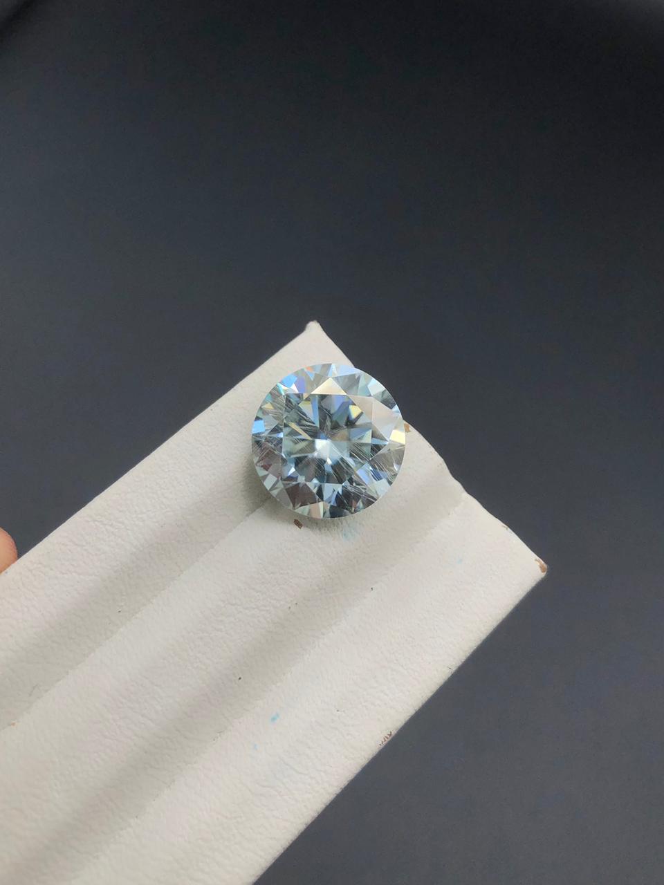 Beautiful Moissanite – 9.65 ct of Light Blue Brilliance