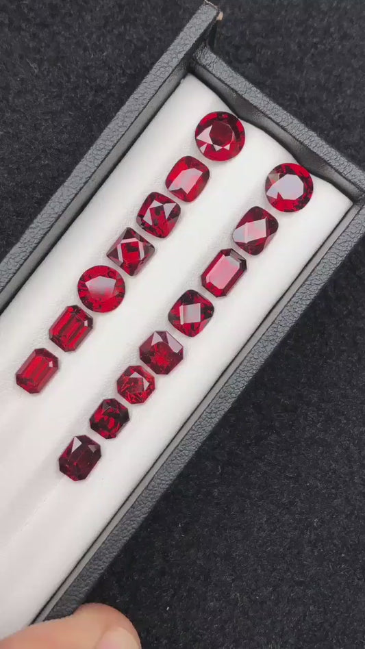 Top quality amazing faceted Rhodolite Garnet lot available for sale.